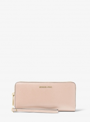 Michael Kors Leather Continental Wristlet