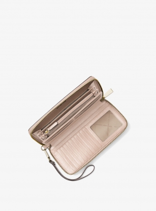 Michael Kors Leather Continental Wristlet