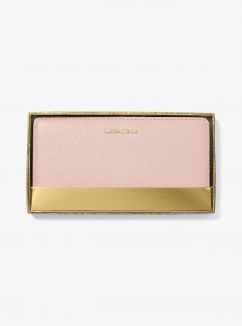 Michael Kors Bryant Large Pebbled Leather Snap-Front Wallet