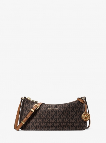 MICHAEL Michael Kors Zadie Small Signature Logo Woven Crossbody Bag