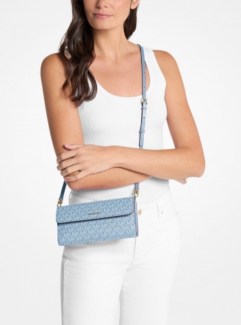 Michael Kors Jet Set Small Signature Logo Convertible Crossbody Bag