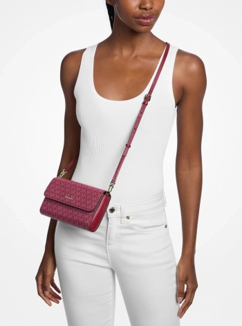 Michael Kors Jet Set Small Signature Logo Convertible Crossbody Bag
