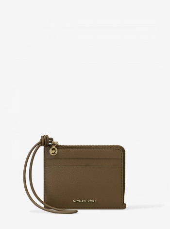 Michael Kors Jet Set Small Pebbled Leather Card Case Wristlet