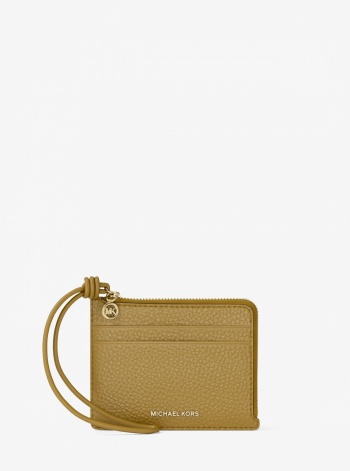 Michael Kors Jet Set Small Pebbled Leather Card Case Wristlet