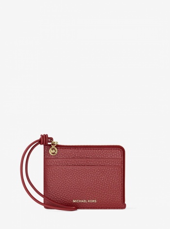 Michael Kors Jet Set Small Pebbled Leather Card Case Wristlet