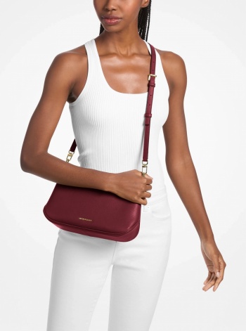 Michael Kors Jet Set Medium Leather Convertible Crossbody Bag