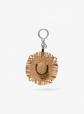 Michael Kors Woven Leather Hat Bag Charm