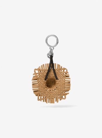 Michael Kors Woven Leather Hat Bag Charm
