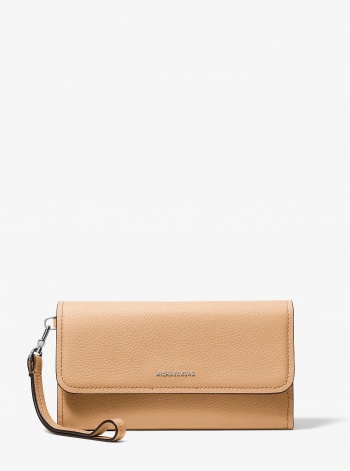 Michael Kors Jet Set Medium Pebbled Leather Convertible Wristlet