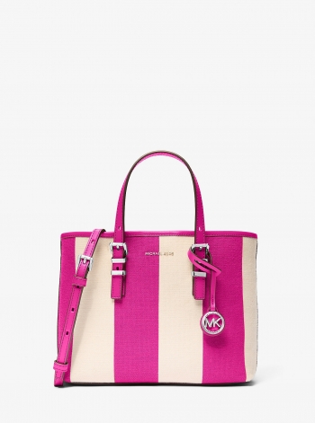 MICHAEL Michael Kors Quinn Small Striped Canvas Convertible Crossbody Bag