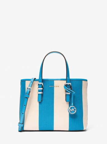 MICHAEL Michael Kors Quinn Small Striped Canvas Convertible Crossbody Bag