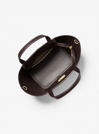 MICHAEL Michael Kors Flora Medium Signature Logo and Pebbled Leather Crossbody Bag