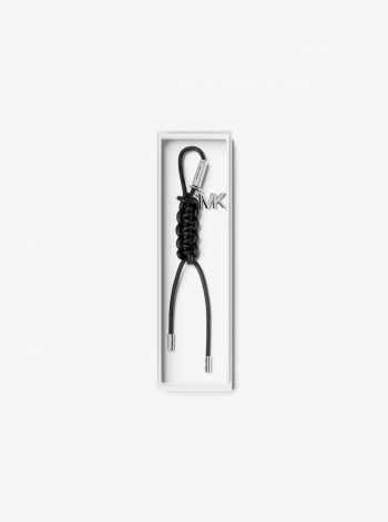 Michael Kors Silver-Tone and Braided Cord Bag Charm
