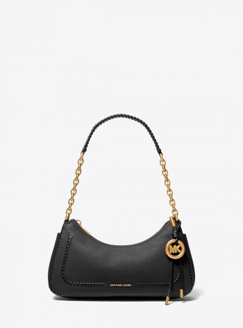 Michael Kors Nolita Medium Whipstitched Pebbled Leather Chain Pochette