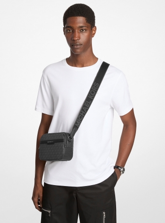 Michael Kors Mens Hudson Signature Logo Camera Crossbody Bag