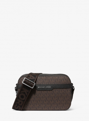 Michael Kors Mens Hudson Signature Logo Camera Crossbody Bag