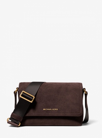 Michael Kors Mens Hudson Mini Suede Messenger Bag