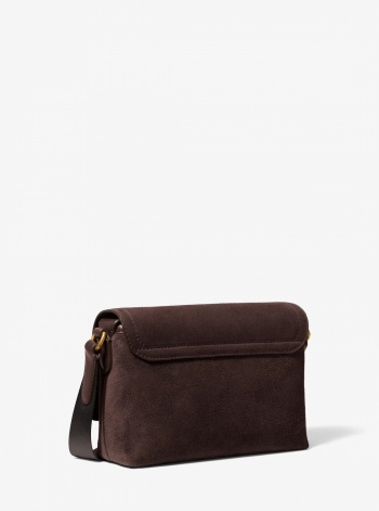 Michael Kors Mens Hudson Mini Suede Messenger Bag