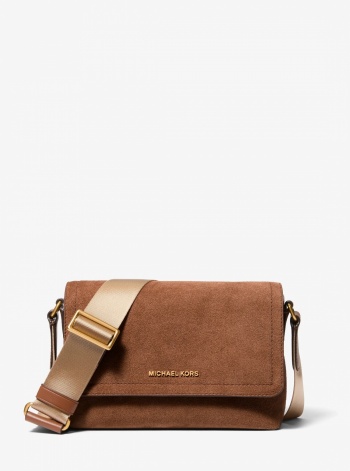 Michael Kors Mens Hudson Mini Suede Messenger Bag
