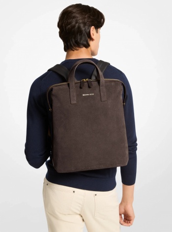 Michael Kors Mens Nicholas Suede Convertible Backpack
