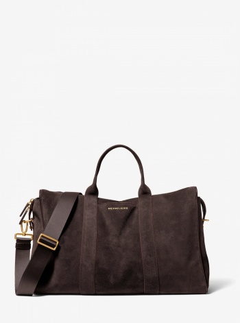 Michael Kors Mens Nicholas Medium Suede Slouch Duffel Bag