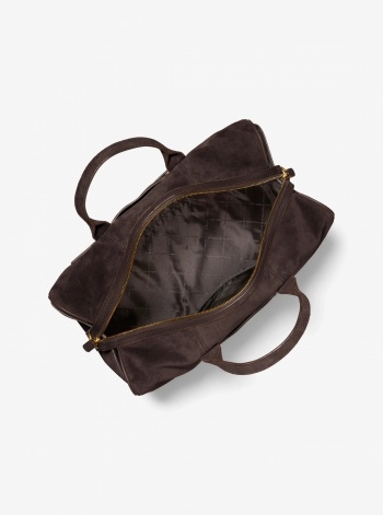 Michael Kors Mens Nicholas Medium Suede Slouch Duffel Bag