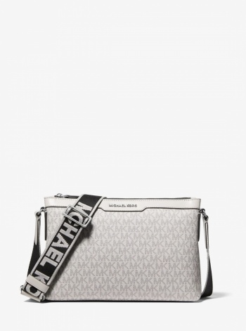 Michael Kors Mens Hudson Signature Logo Messenger Bag