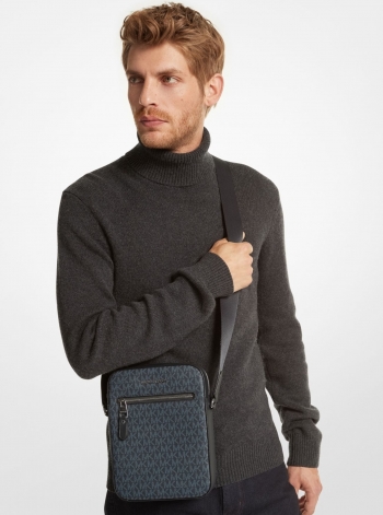 Michael Kors Mens Varick Logo Flight Bag