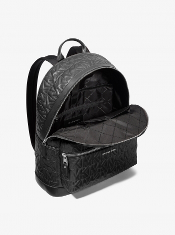Michael Kors Mens Hudson Medium Logo Embossed Dome Backpack