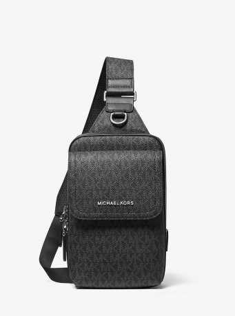Michael Kors Mens Hudson Signature Logo Sling Pack