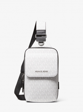 Michael Kors Mens Hudson Signature Logo Sling Pack