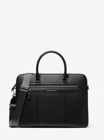 Michael Kors Mens Jet Set Pebbled Leather Briefcase