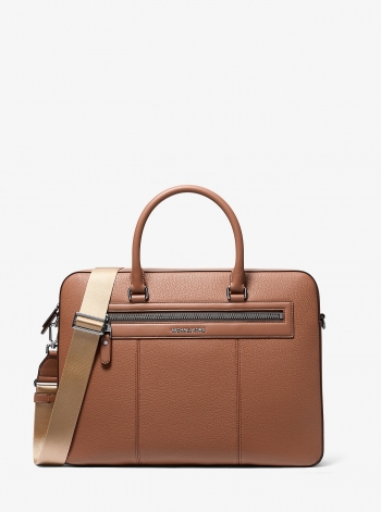 Michael Kors Mens Jet Set Pebbled Leather Briefcase