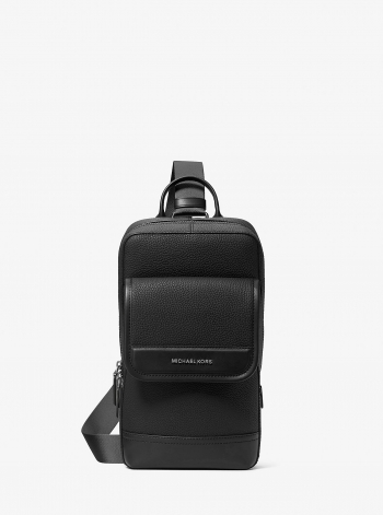Michael Kors Mens Jet Set Pebbled Leather Sling Pack