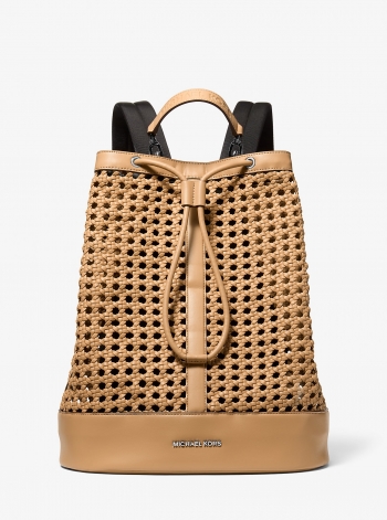 Michael Kors Mens Whitley Medium Hand-Woven Backpack