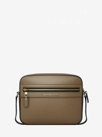 Michael Kors Mens Jet Set Pebbled Leather Crossbody Bag