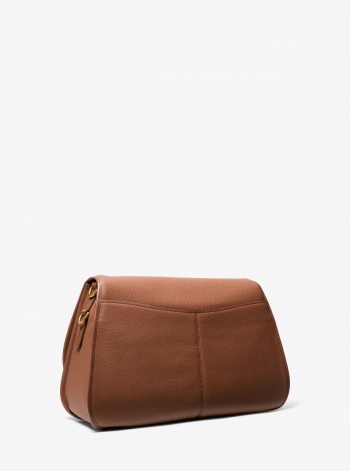 Michael Kors Mens Holmes Extra-Large Pebbled Leather Convertible Messenger Bag