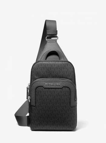 Michael Kors Mens Hudson Signature Logo Sling Pack