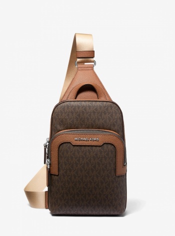 Michael Kors Mens Hudson Signature Logo Sling Pack