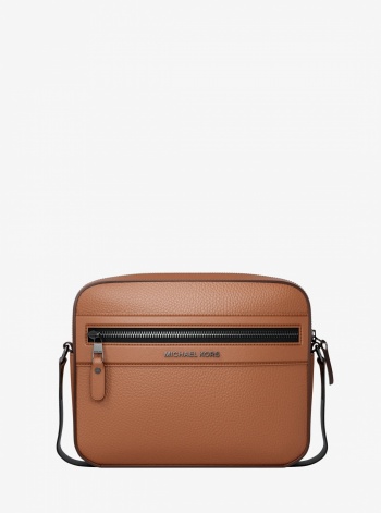 Michael Kors Mens Jet Set Pebbled Leather Crossbody Bag