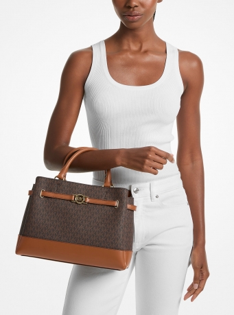 MICHAEL Michael Kors Reed Large Signature Logo Satchel