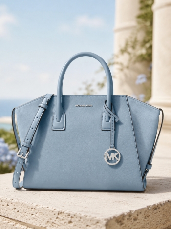 MICHAEL Michael Kors Avril Large Leather and Suede Satchel