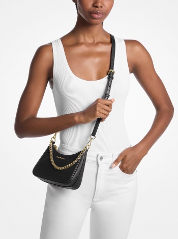 Jet Set Travel Small Pebbled Leather Convertible Crossbody Bag