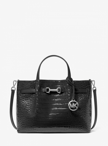 MICHAEL Michael Kors Carson Medium Crocodile Embossed Satchel