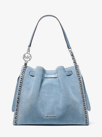 Mina Large Suede Chain Shoulder Bag
