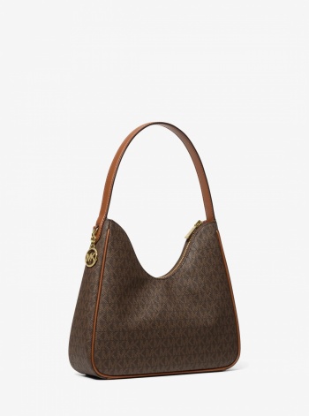 Nayla Small Signature Logo Hobo Shoulder Bag