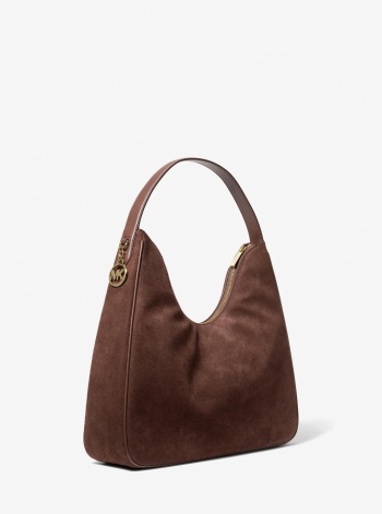 Nayla Medium Suede Hobo Shoulder Bag
