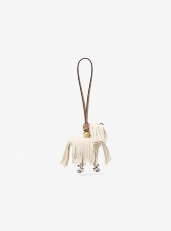 Leather Shaggy Dog Bag Charm