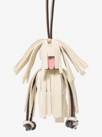 Leather Shaggy Dog Bag Charm