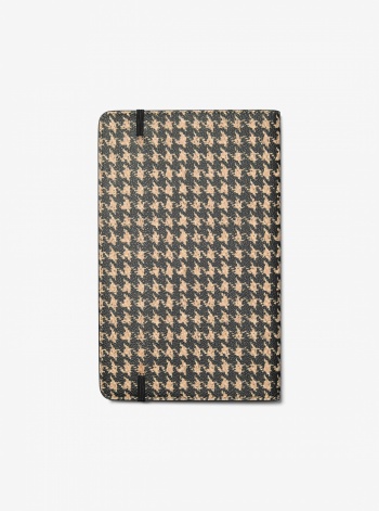 Medium Embellished Houndstooth Print Notebook